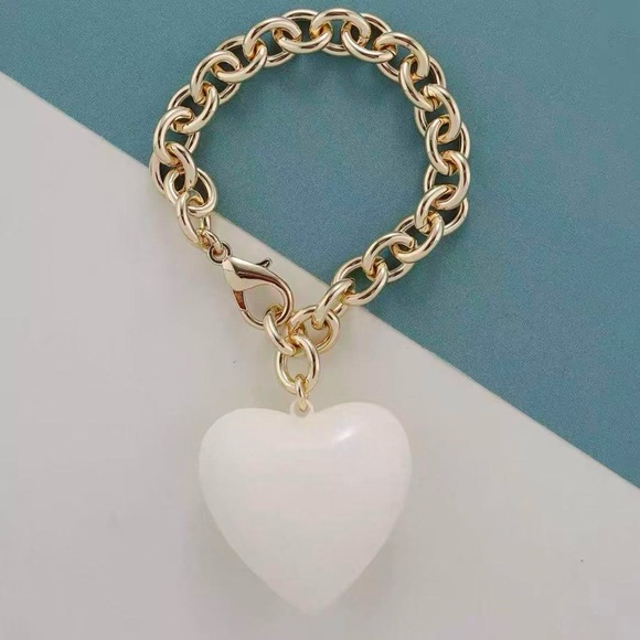 Roxanne Assoulin The Puffy Heart Bracelet in White